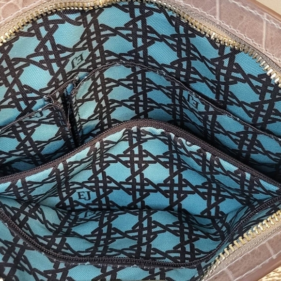 ERIC JAVITS  Dome Zip Latte Handbag - Picture 14 of 16